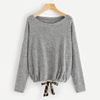 Shein Drawstring Hem Drop Shoulder Jumper