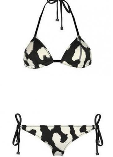 Rosewe Halter Neck White Leopard Summer Bikini