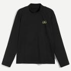 Shein Men Mock-neck Letter Print T-shirt
