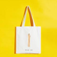 Shein Hand Print Canvas Tote Bag