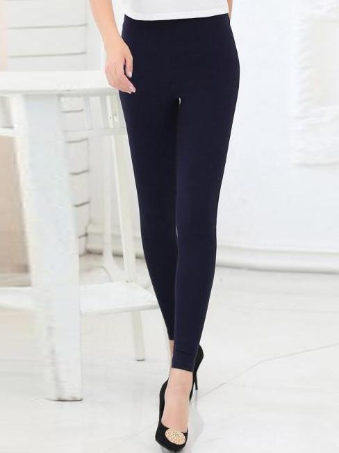 Shein Navy Zipper Slim Leggings