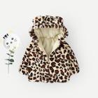 Shein Toddler Girls Leopard Print Hooded Outerwear