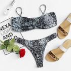 Shein Snake Skin Print Bikini Set