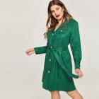 Shein Plus Suede Self Tie Shirt Dress