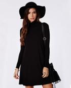 Shein Black Long Sleeve Casual Dress