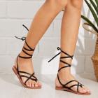 Shein Skinny Strap Lace Up Sandals