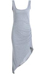 Shein Grey Scoop Neck Backless Asymmetrical Fishtail Dress