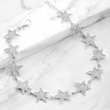 Shein Rhinestone Embellished Star Design Choker