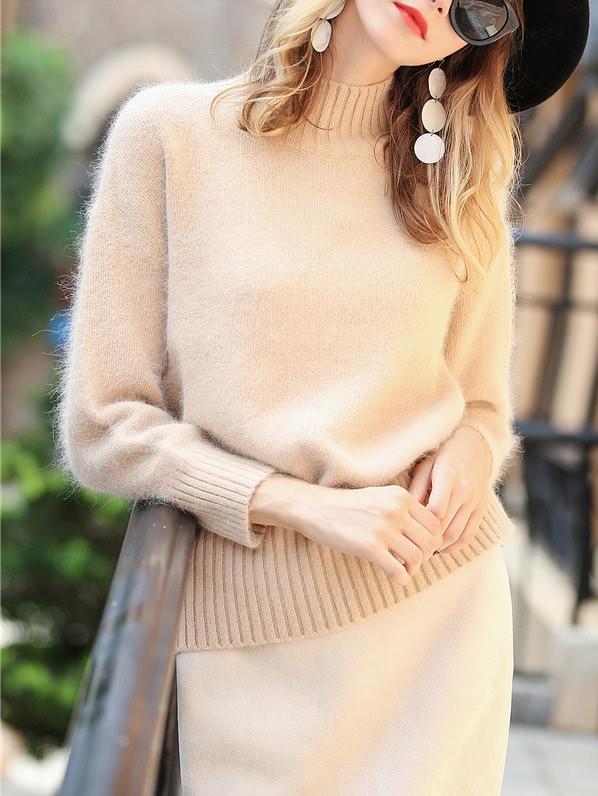 Shein Long Sleeve Mohair Sweater