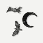 Shein Moon & Insect Detail Brooch Set 3pcs