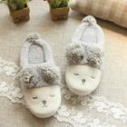 Shein Cartoon Embroidery Fluffy Slippers