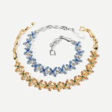 Shein Rhinestone Butterfly Chain Bracelet 2pcs