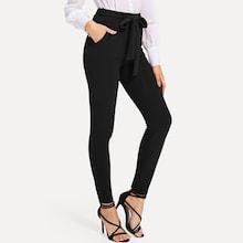 Shein Self Tie Solid Skinny Pants