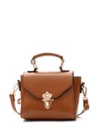 Shein Strap Metal Buckle Pushlock Closure Flap Bag