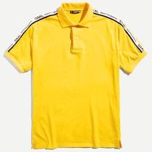 Shein Men Button Front Letter Collar Tee