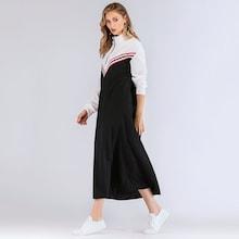 Shein Striped Zip Front Longline Dress