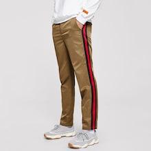 Shein Men Button Front Striped Trim Pants