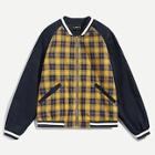Shein Men Raglan Sleeve Plaid Jacket