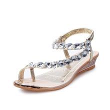 Shein Rhinestone Design Toe Ring Sandals