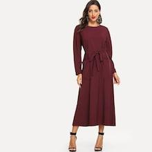 Shein Bow Tie Solid Dress
