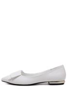 Shein White Pointed Toe Chunky Flats