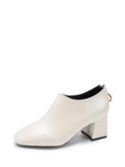 Shein Zip Back Detail Chunky Heeled Boots