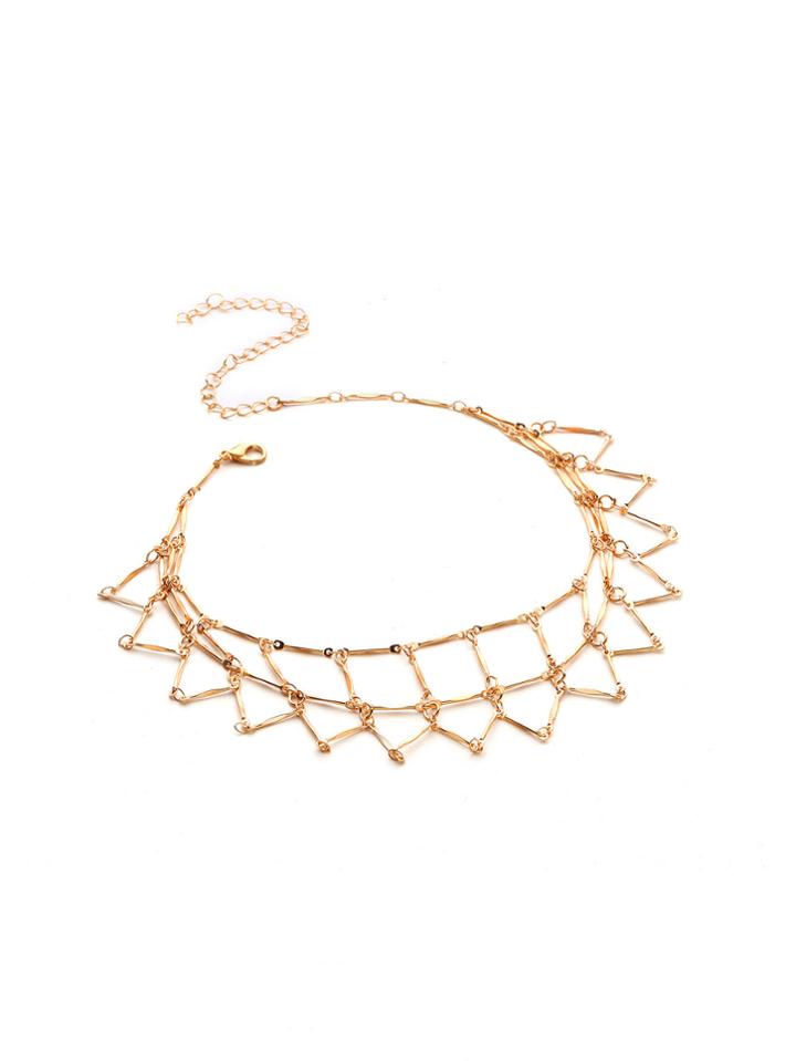 Shein Geometric Shaped Handmade Chain Choker