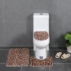 Shein Leopard Pattern Print Bath Mat 3pcs