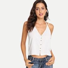 Shein Button Detail Cami Top