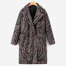 Shein Dual Pocket Zebra Pattern Blazer
