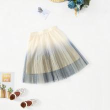 Shein Girls Pleated Ombre Mesh Dress