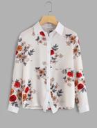 Shein Random Botanical Print Shirt