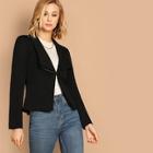 Shein Plunging Neck Form Fitting Blazer