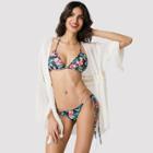 Shein Crochet Panel Self Tie Cover Up