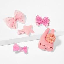 Shein Toddler Girls Mixed Shaped Hair Clip 5pcs