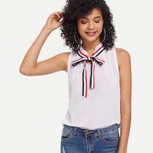 Shein Frill Tie Neck Vest