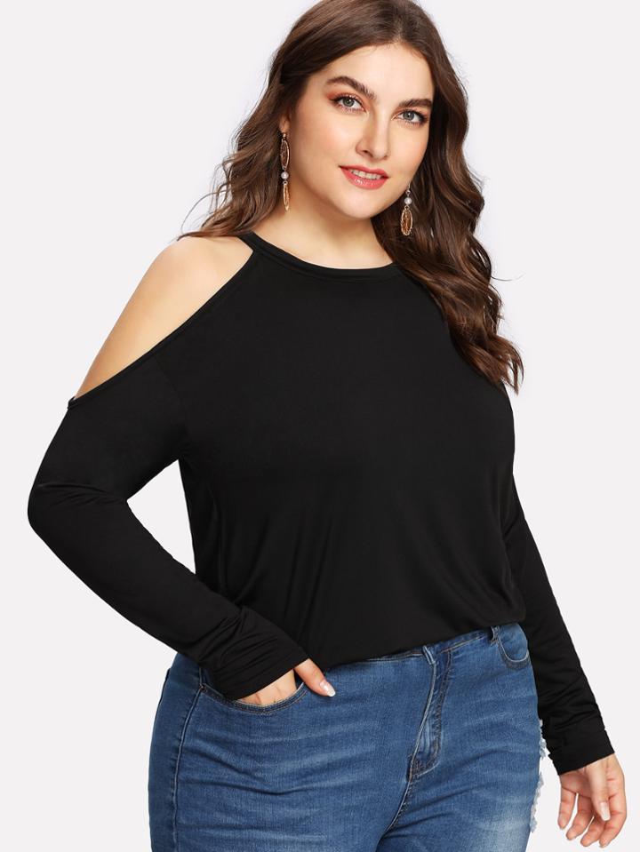 Shein Open Shoulder Tee