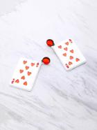 Shein Poker Card Shaped Dangle Earrings