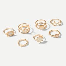 Shein Double Layered Ring Set 7pcs