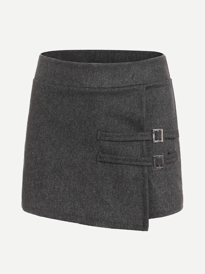 Shein Tweed Overlap Skort