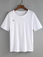Shein Patch White T-shirt