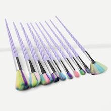 Shein Colourful Head Makeup Brush Set 10pcs