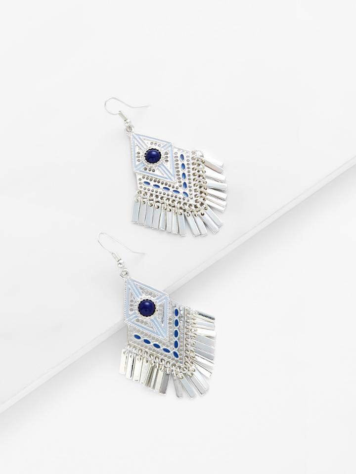 Shein Bar Charm Geometric Drop Earrings