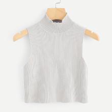Shein High Neck Crop Shell Top