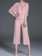 Shein Pink Bat Sleeve Top With Pants