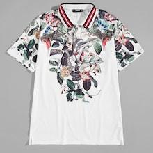 Shein Men Plants Print Polo Shirt