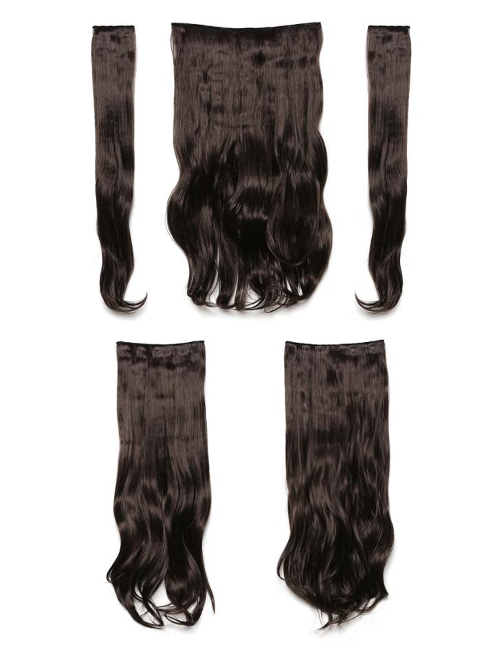 Shein Choc Brown Clip In Soft Wave Hair Extension 5pcs