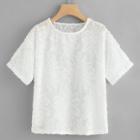 Shein Floral Applique Blouse