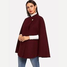 Shein Single Button Front Cape Coat