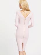 Shein Pink Zipper Back Pencil Dress